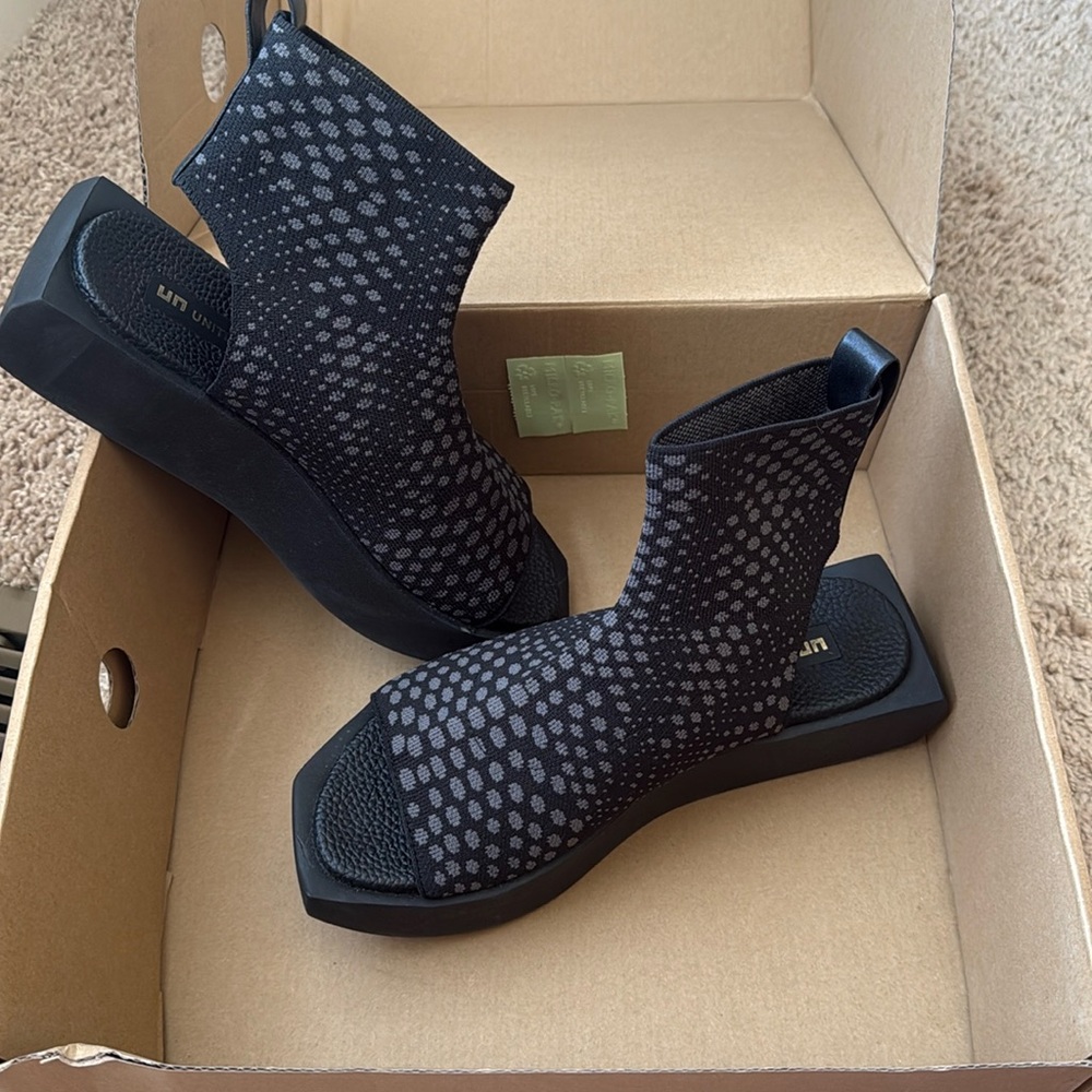 Brand new pair of united nude shoes. Did not fit and too late to return.